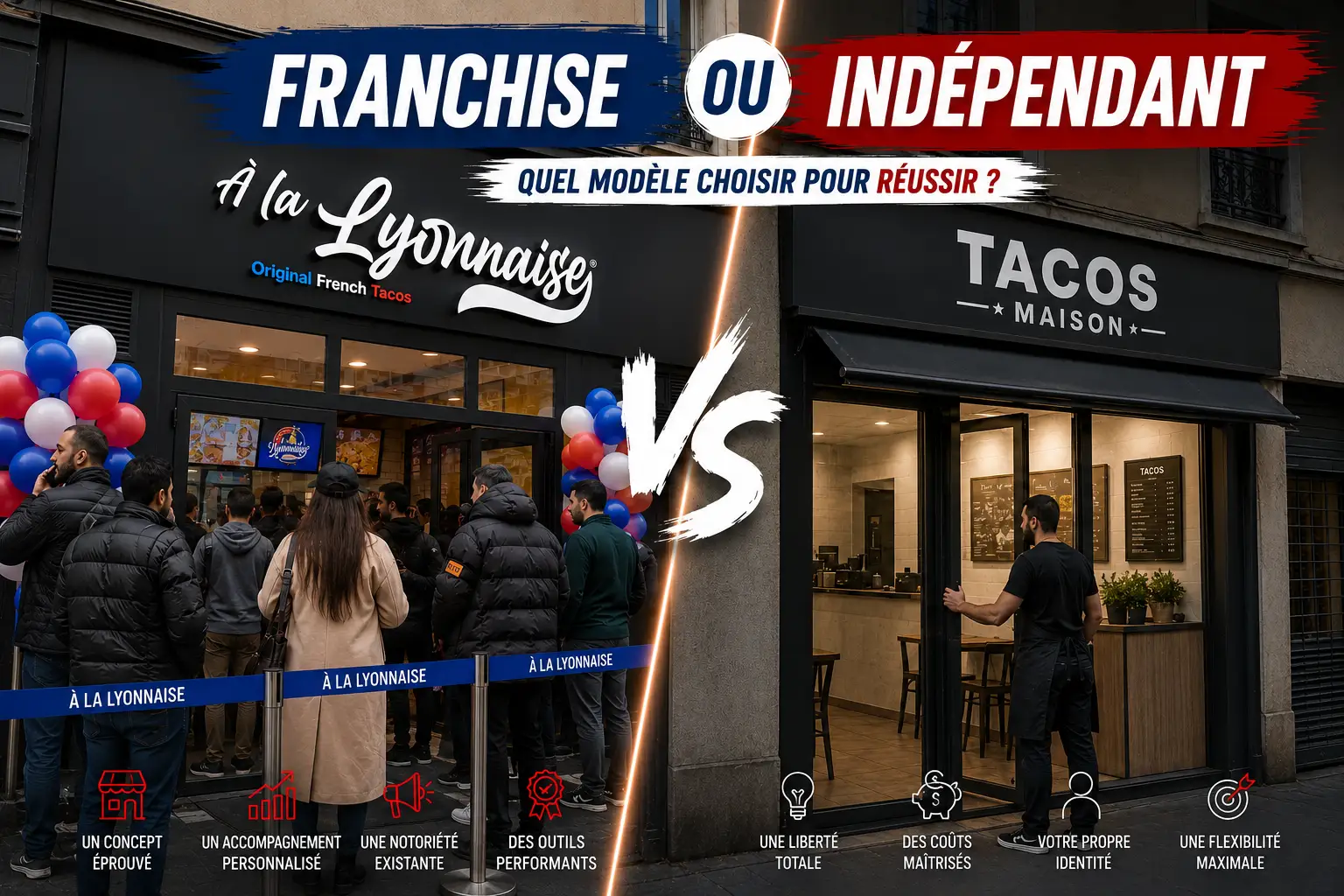Ouvrir son restaurant : le choix entre franchise et indépendant