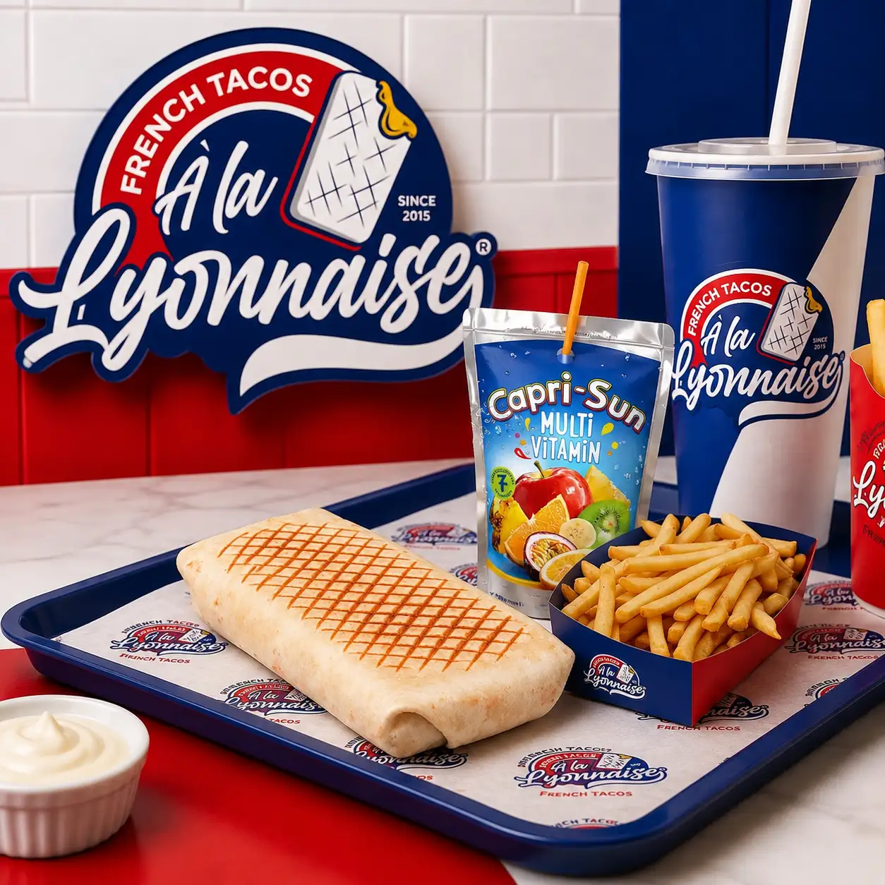 Menu Kids Mini Tacos — frites, Capri Sun, jouets